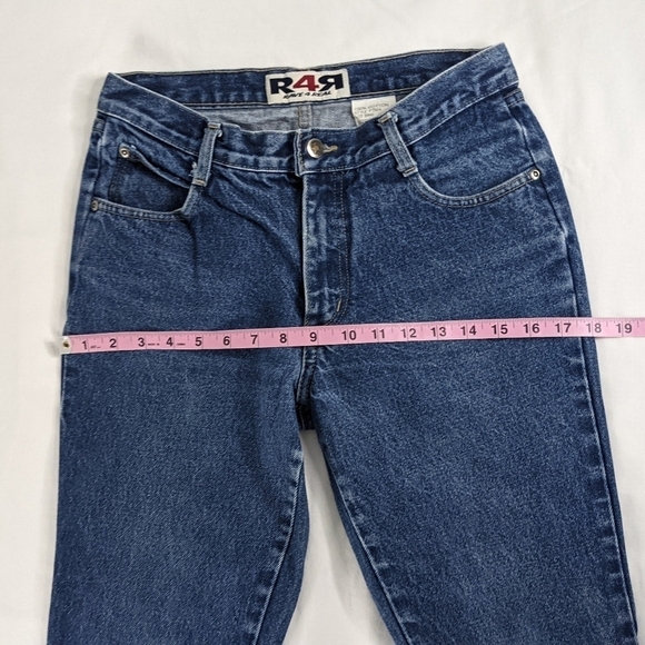 Y2K R4R Wide Leg Dark Wash Low Rise Flare Vintage Jeans - Picture 8 of 10